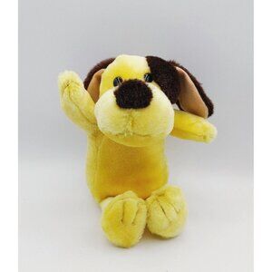Golden Rich Yellow Brown Dog Plush  Stuffed Animal 11" Puppy Vintage